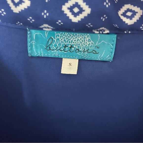 Buttons X Francesca’s Diamond Geo Paisley Shift Dress Size Small - Picture 5 of 5